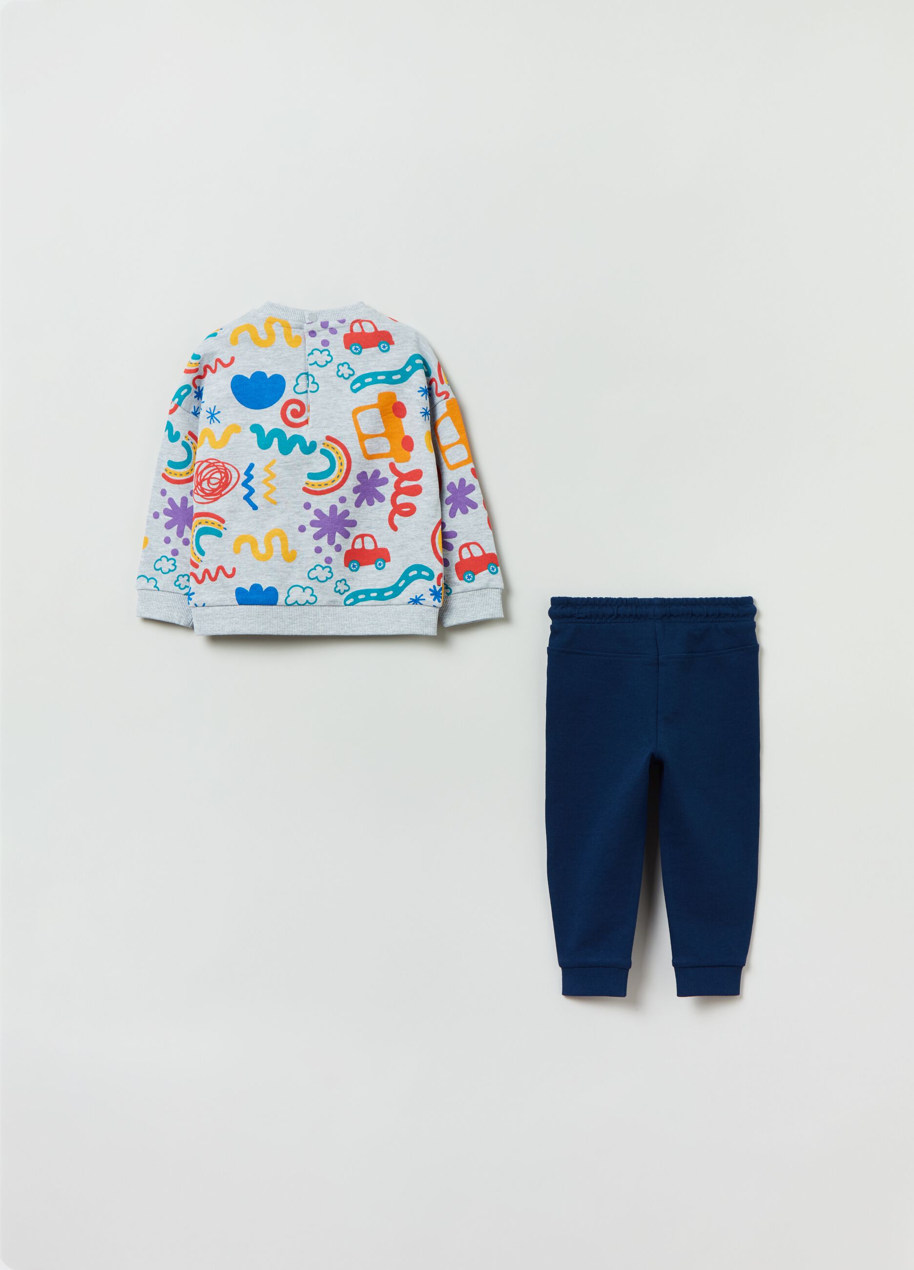 Jogging set in felpa con stampa _1
