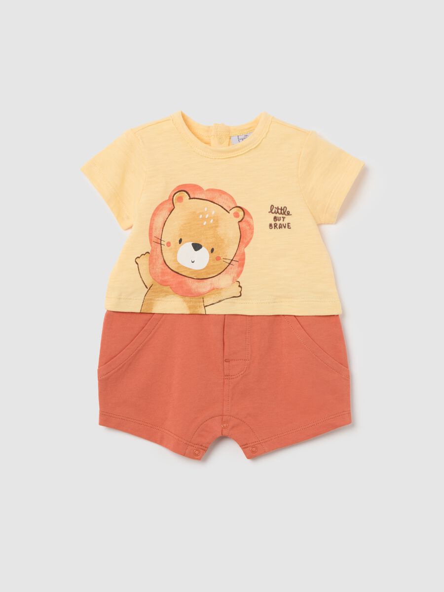 Organic Cotton Baby Lion Romper_0