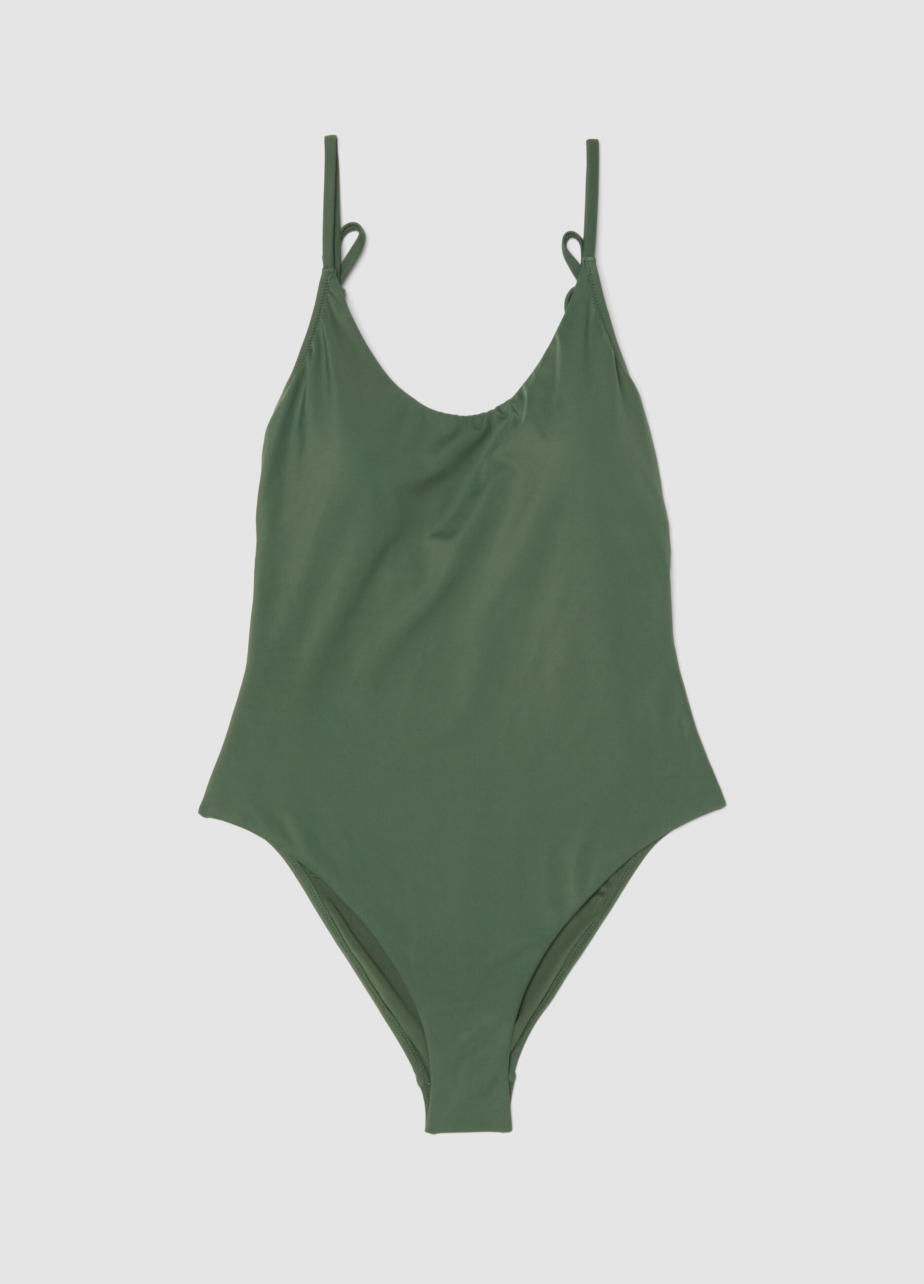 Slim Fit Green Swimsuit