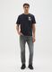 Black pure cotton T-shirt relaxed fit with Snoopy_1