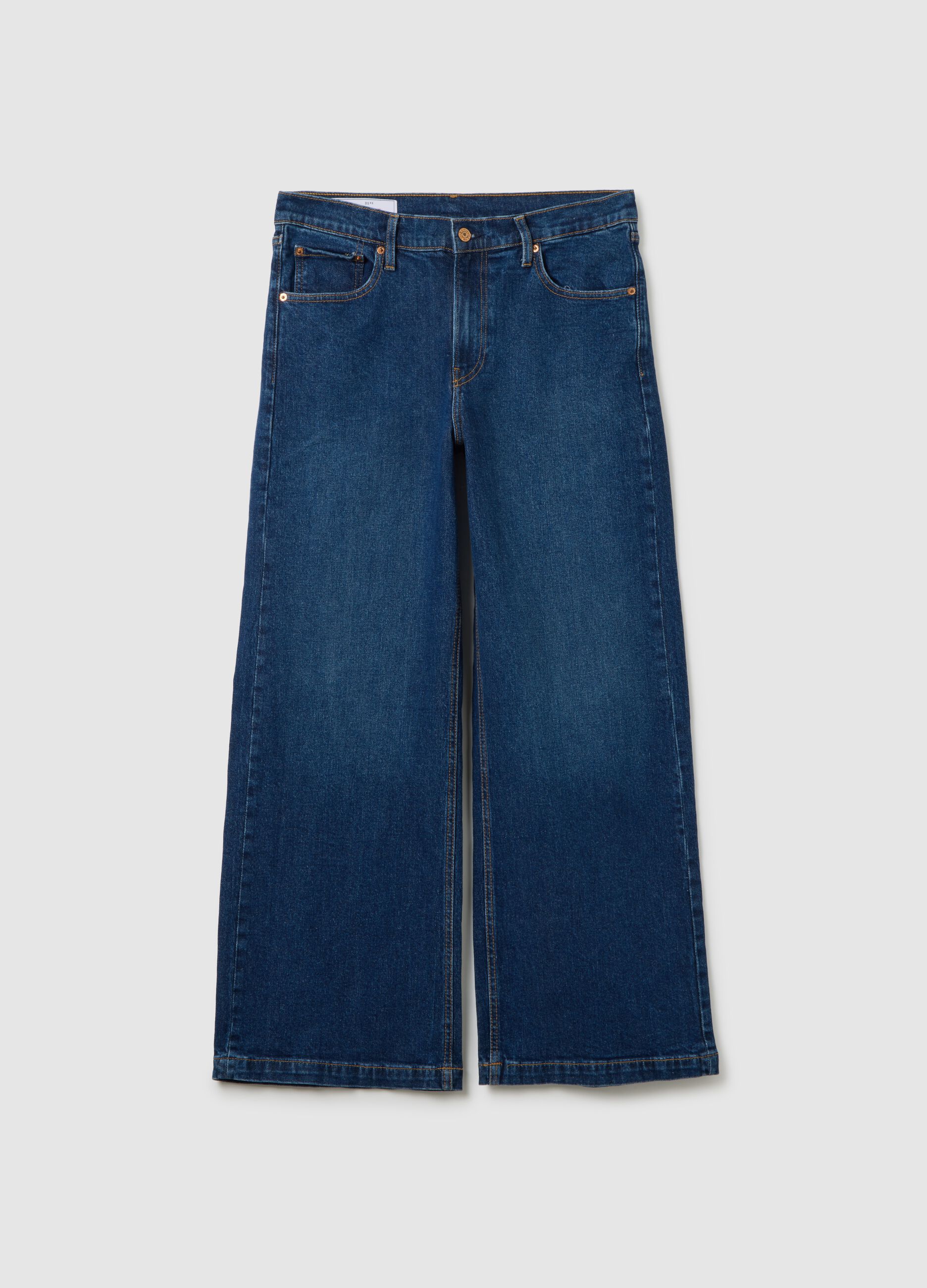 Jeans wide leg a vita alta