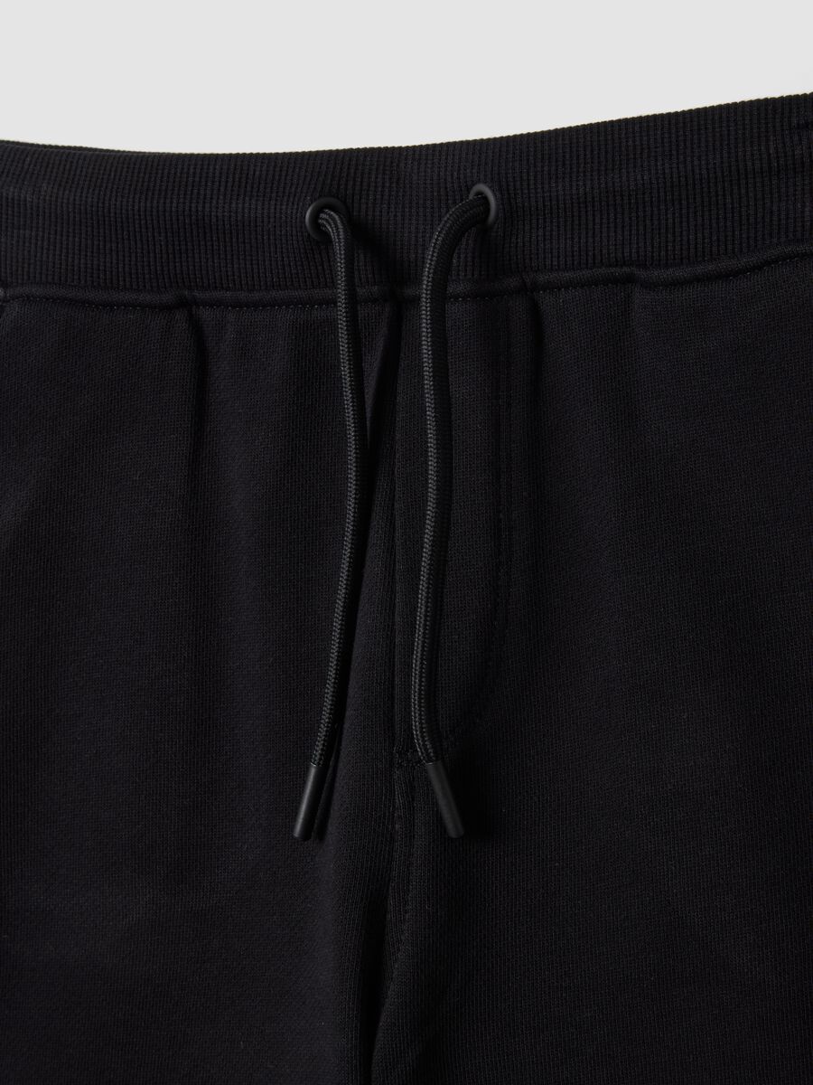 Boys&rsquo; black pure cotton slim-fit shorts_2