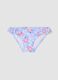 Blue ruffle-waist stretch swim briefs for baby girl_0