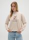 Beige cotton blend sweatshirt regular fit_1