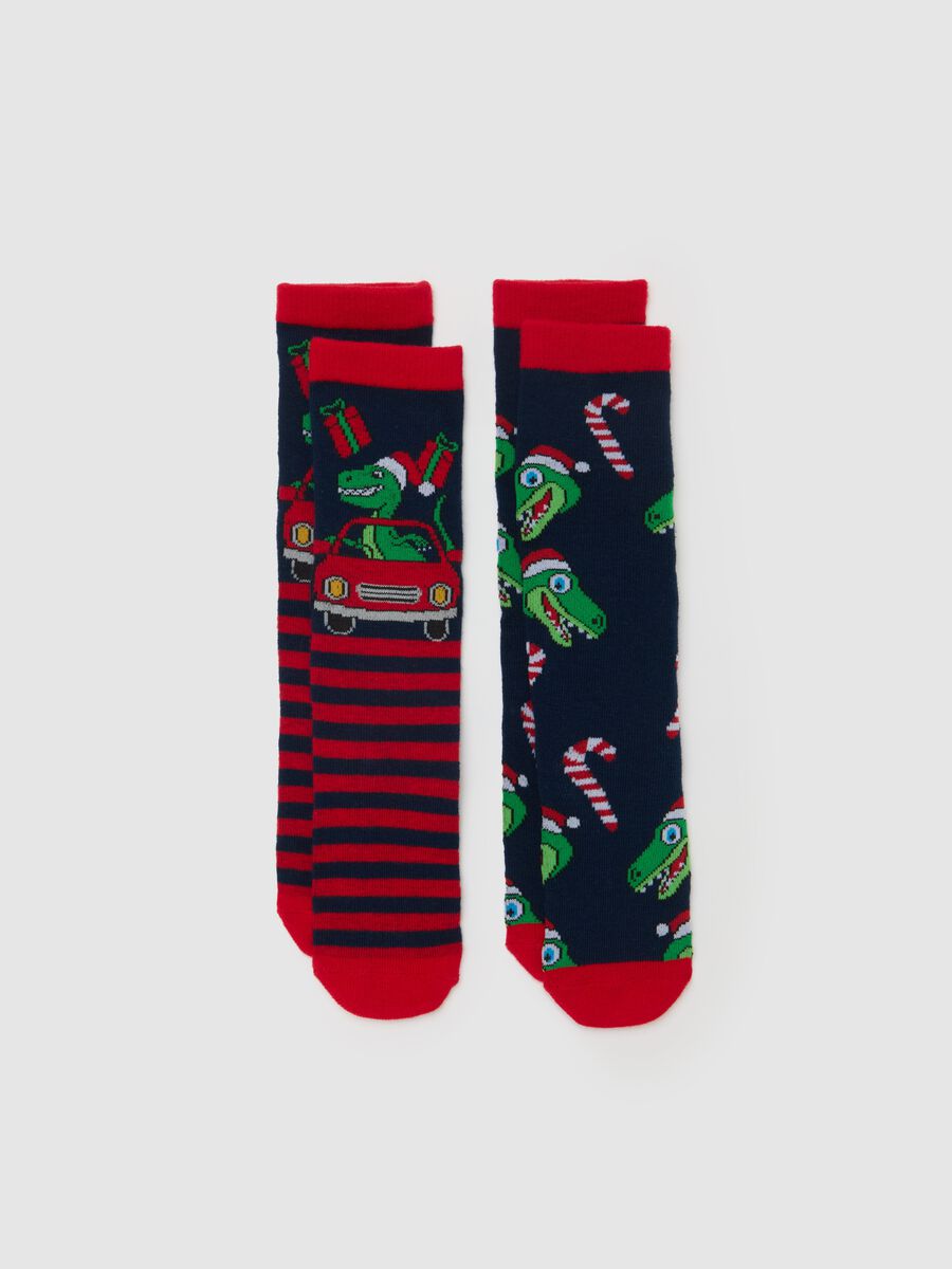 Two-pack socks in organic cotton with Christmas design_0