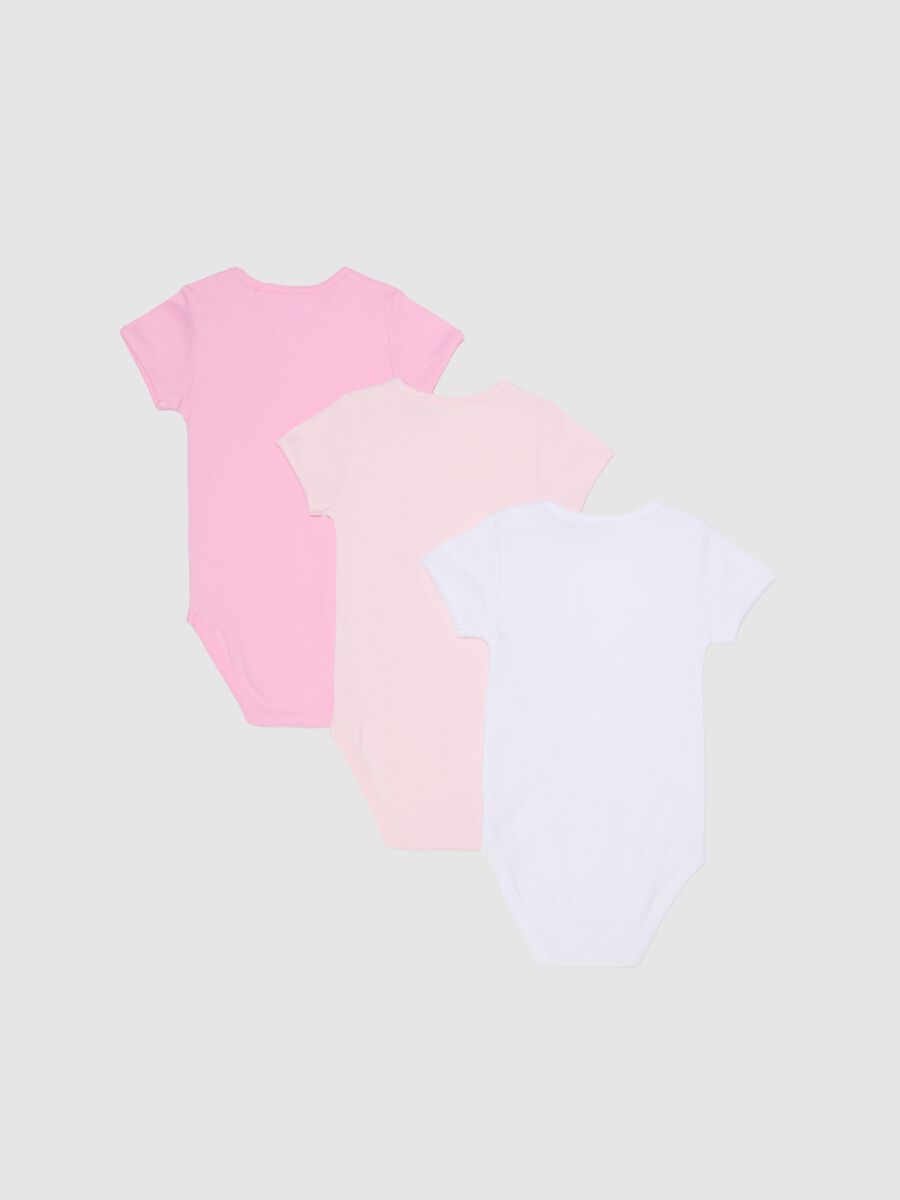 Baby girl's multicolour bodysuit tripack in pure cotton_1