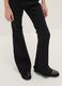 Black Stretch Cotton Flare Fit Girls' Jeggings_2