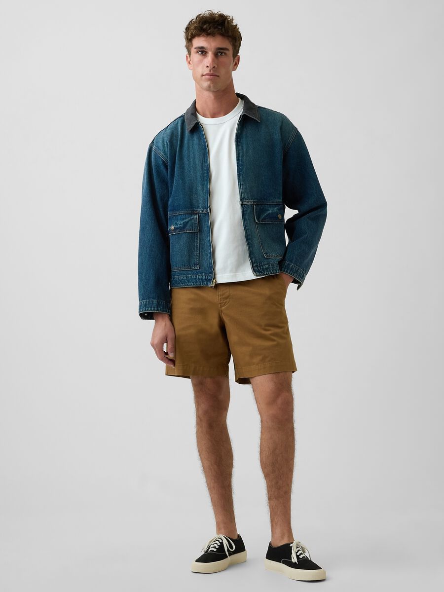 Stretch cotton shorts_0