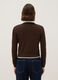 Brown viscose blend cardigan regular fit_2
