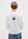 Boy's pure cotton white T-shirt with round neck_1