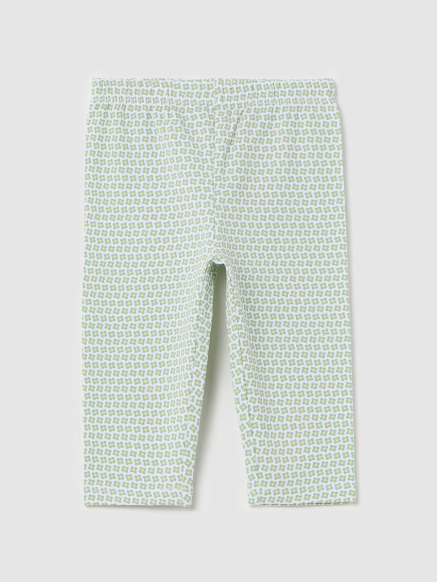 Three-quarter leggings with print_0