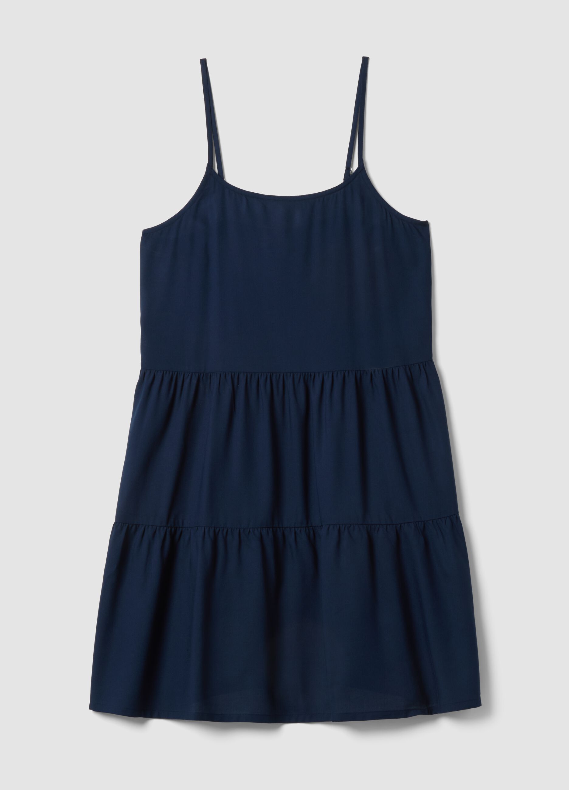 Blue dress in pure viscose
