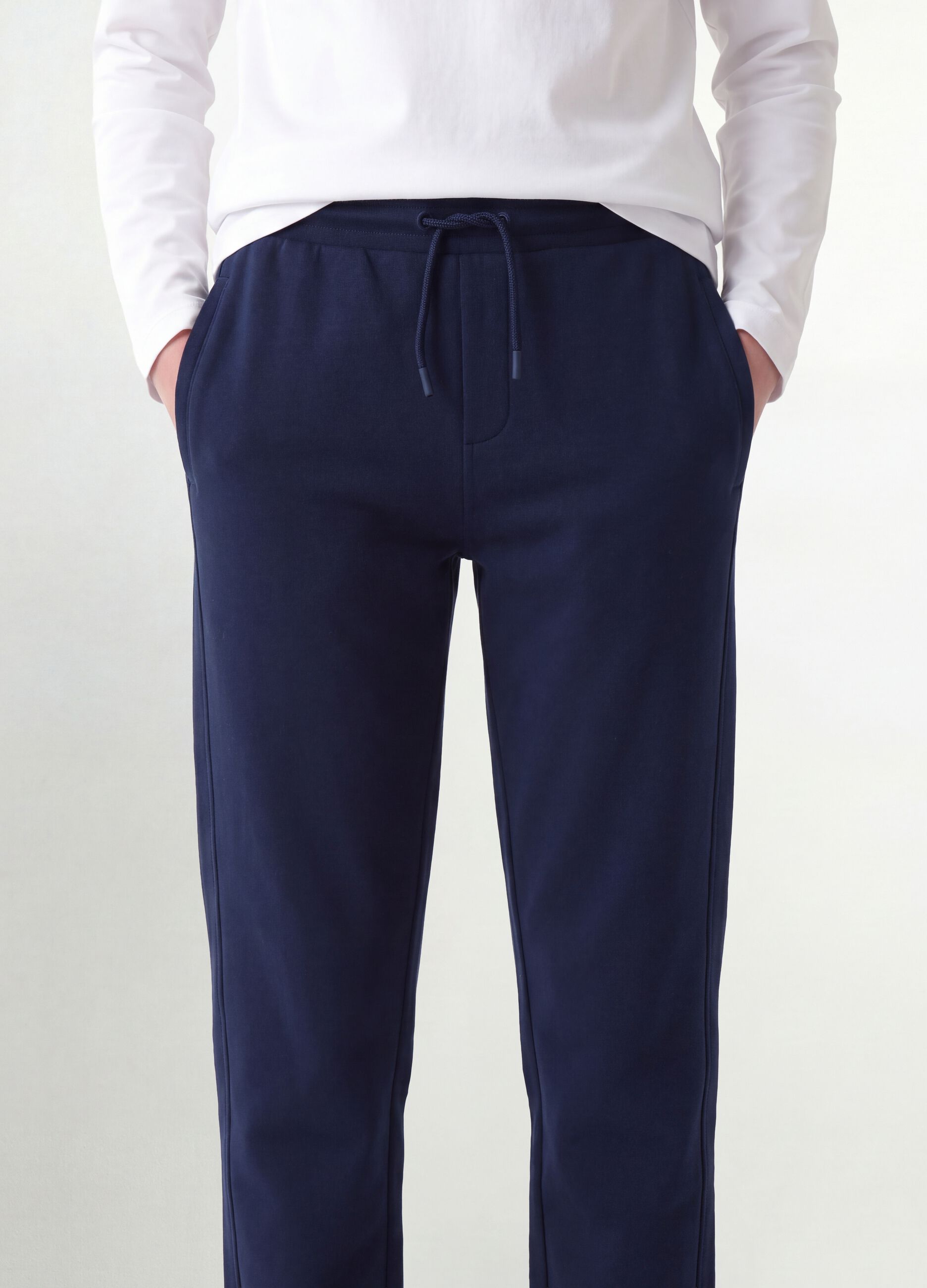 Blue organic cotton jogger trousers