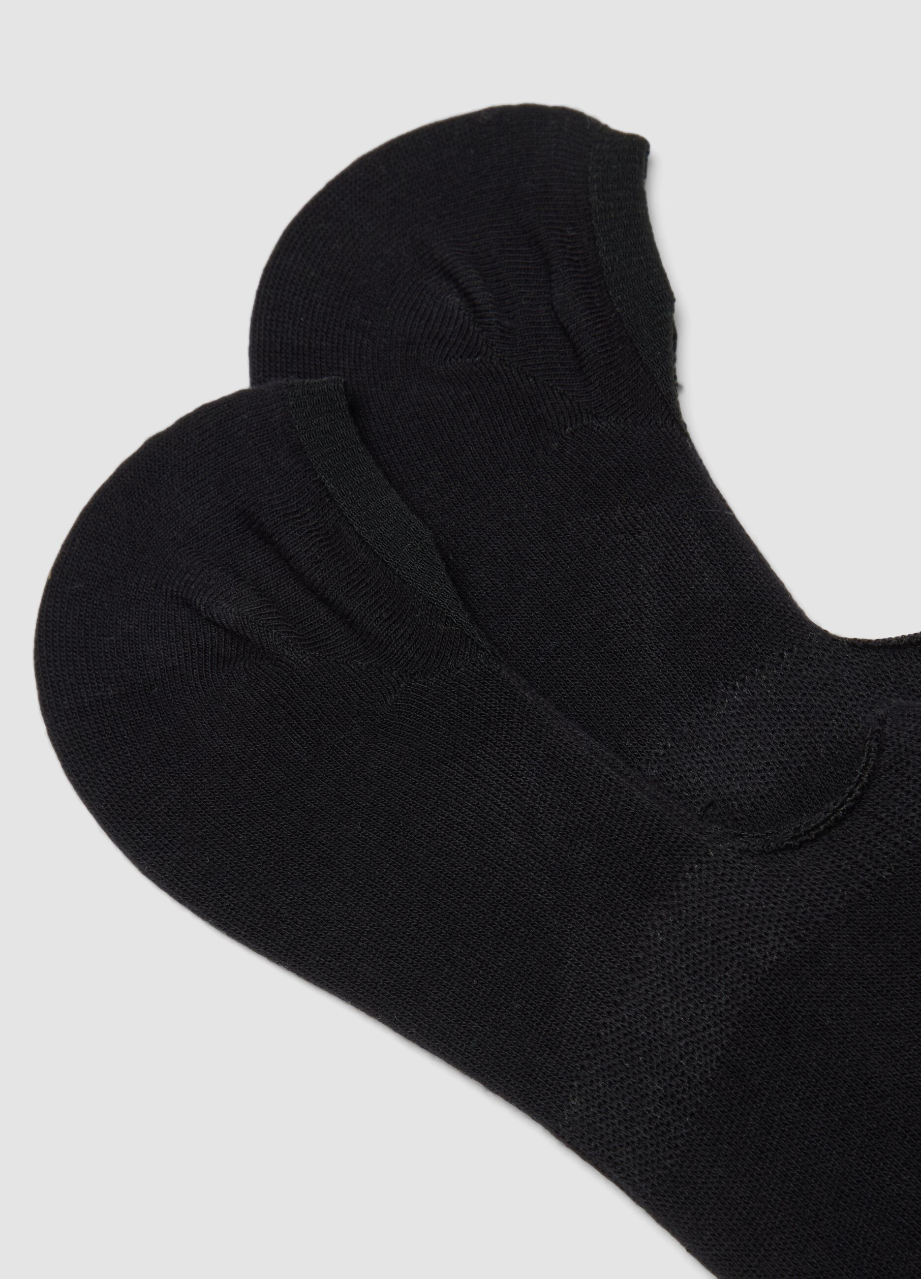 Pack of five black socks in stretch organic cotton