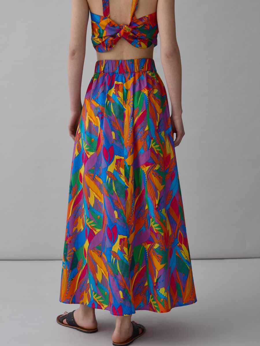 Long skirt with tropical foliage print_2