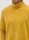 Yellow fleece half-zip sweatshirt_3