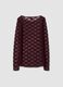 Maglia viola in tessuto elasticizzato con pizzo regular fit_2