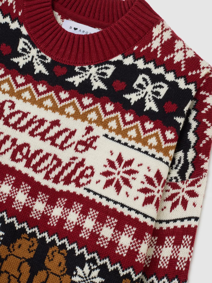 Multicolour Christmas jumper with oversized fit and crew neck_5