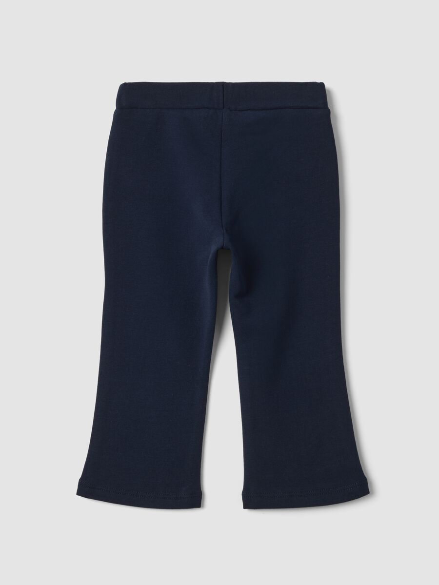 Leggings blu in cotone elasticizzato_1