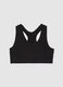 Girls' black stretch blend sports top_0
