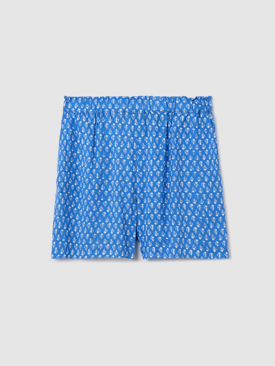 Light blue viscose shorts with ethnic pattern_4