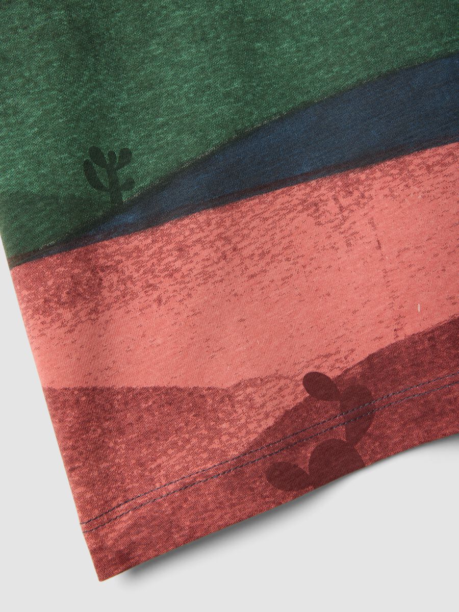 T-shirt in puro cotone a righe multicolor regular fit per bambino_3