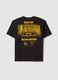 Children's black pure cotton oversized fit T-shirt with Golden State logo_4