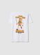Boy's white pure cotton T-shirt, regular fit with prints_4