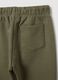 Children's green pure cotton trousers with elasticated waist regular fit_3