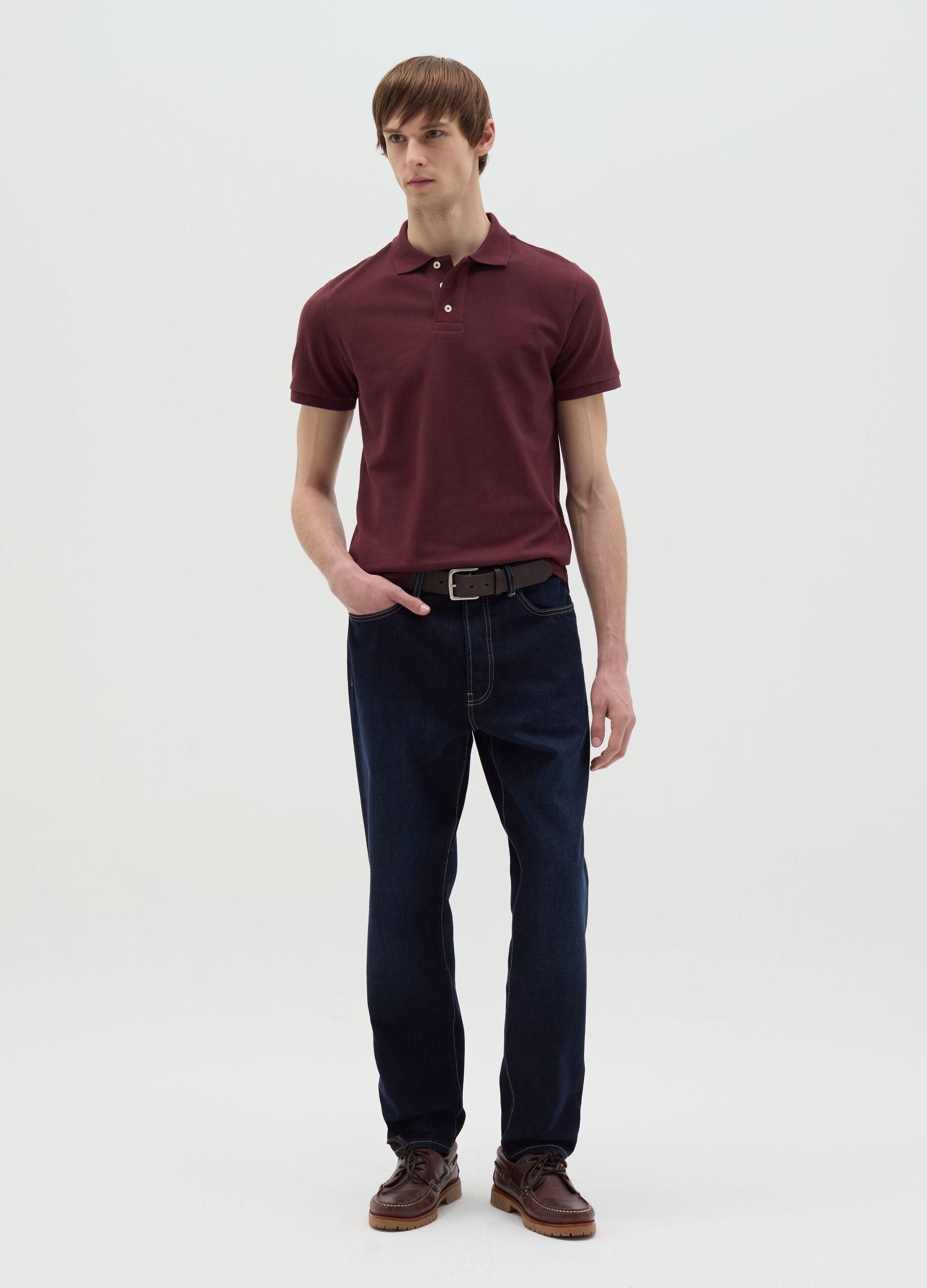 Polo shirt in organic cotton piquet