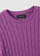 Purple pure cotton regular fit cable knit jumper_5