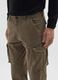 Brown Stretch Cotton Slim Fit Trousers_3