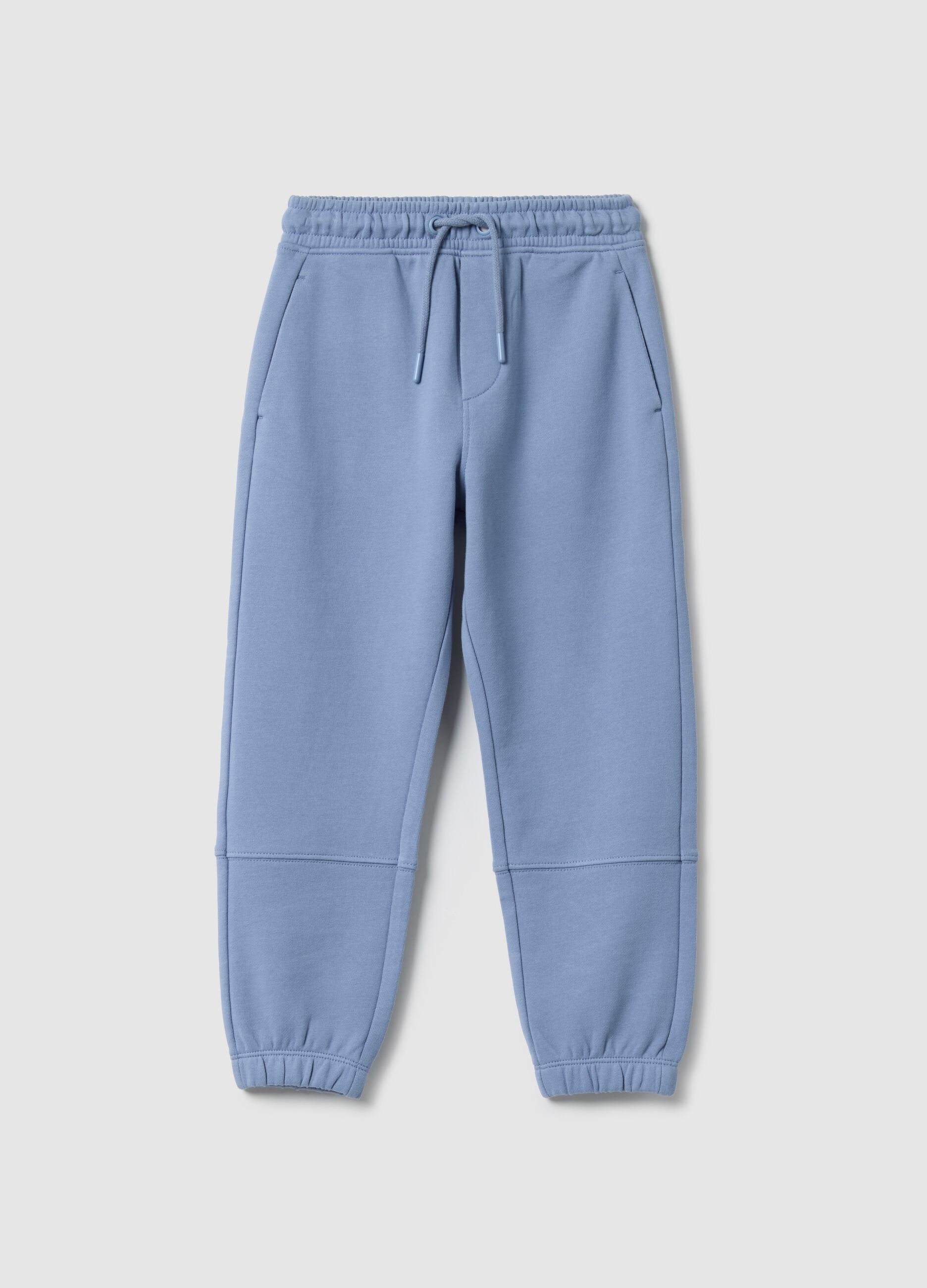 Kids' Blue Jogger Pants in Pure Cotton Regular Fit