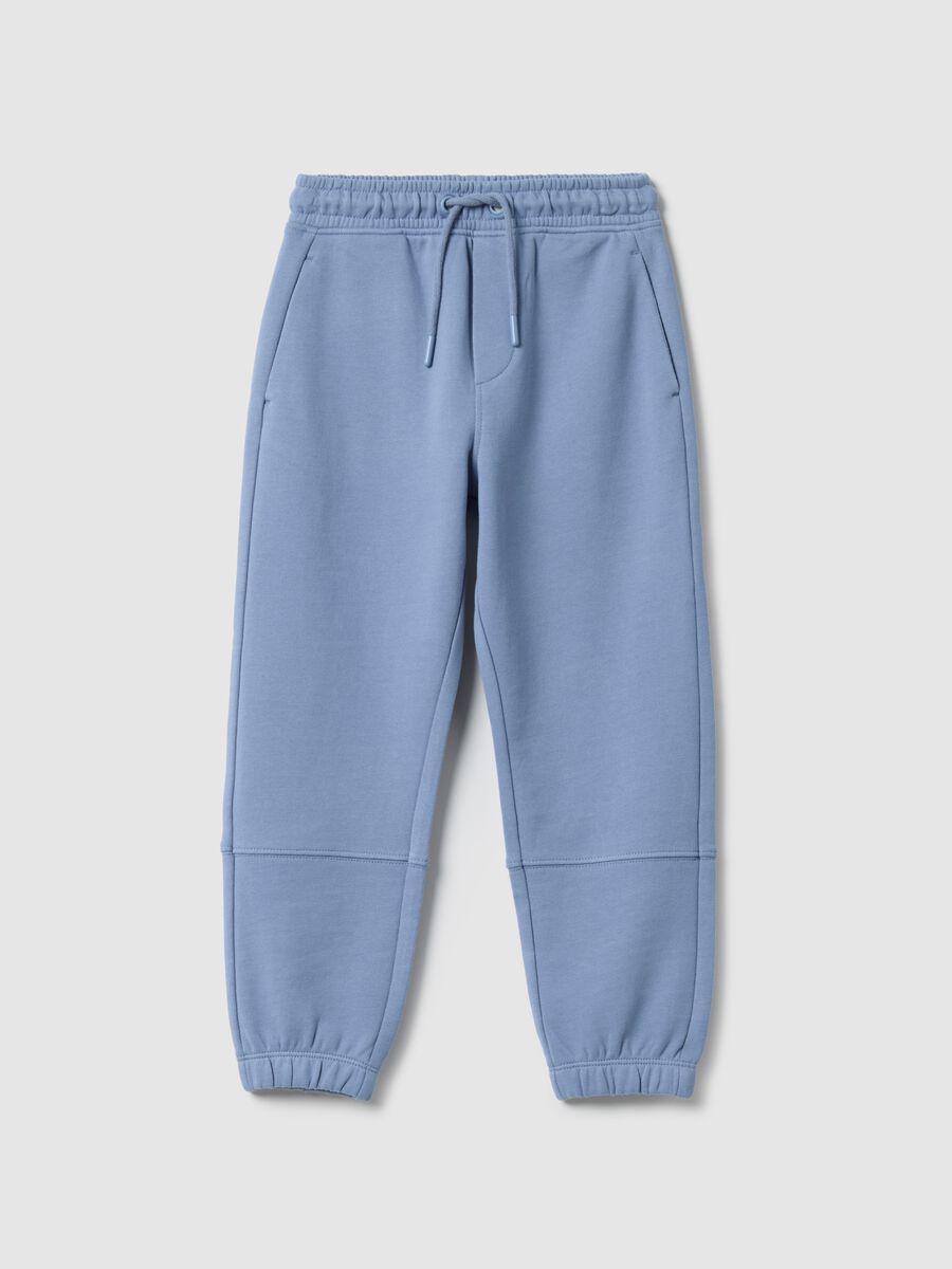 Kids' Blue Jogger Pants in Pure Cotton Regular Fit_0