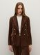 Brown Cotton Blend Regular Fit Blazer_1