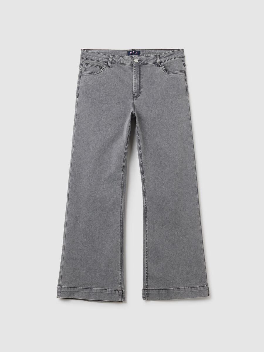 Grey Denim Bootcut Jeans_4
