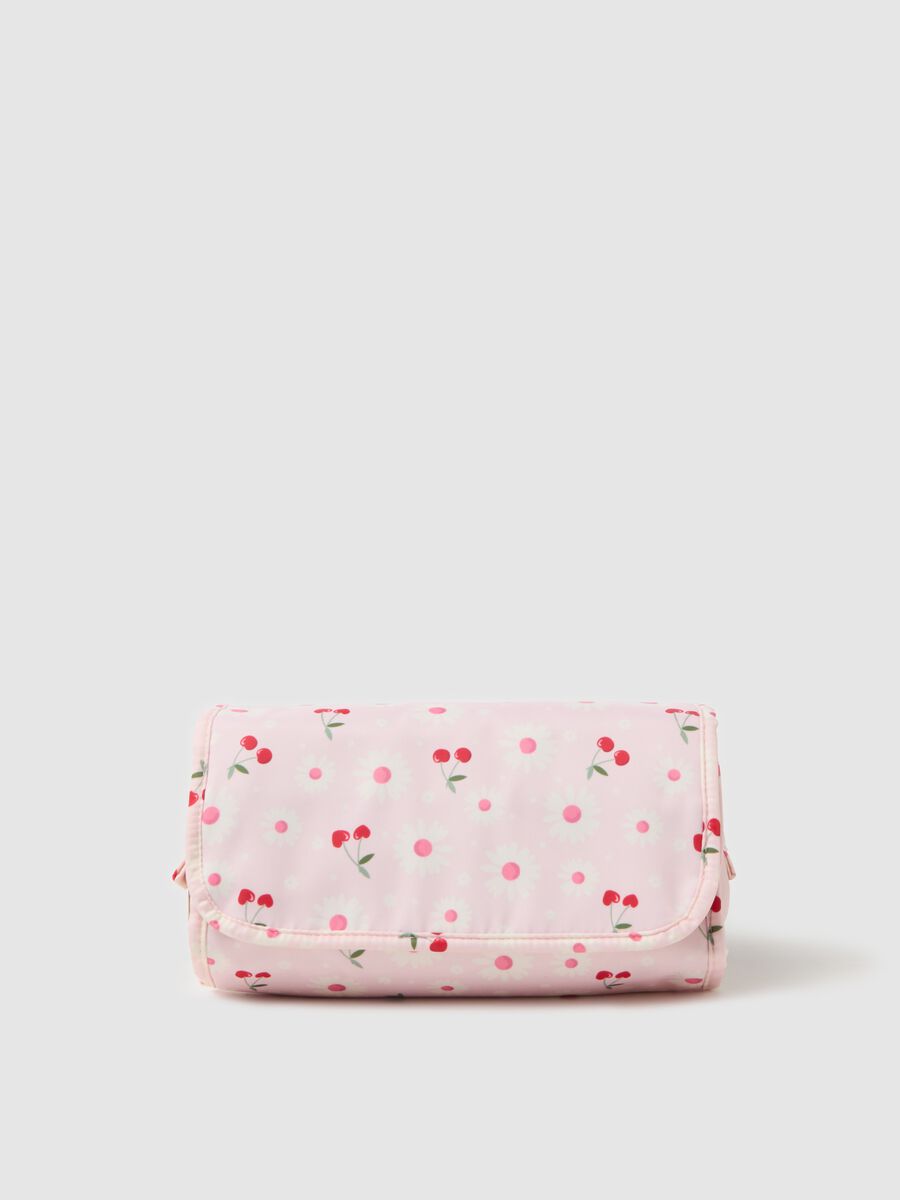Travel beauty case with print and hook_0