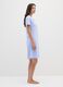 Women's midi dress in pure blue cotton_3
