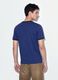 T-shirt fitted blu in puro cotone con profili a contrasto_3