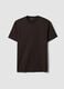 Brown crew-neck T-shirt in pure Supima cotton, regular fit_4
