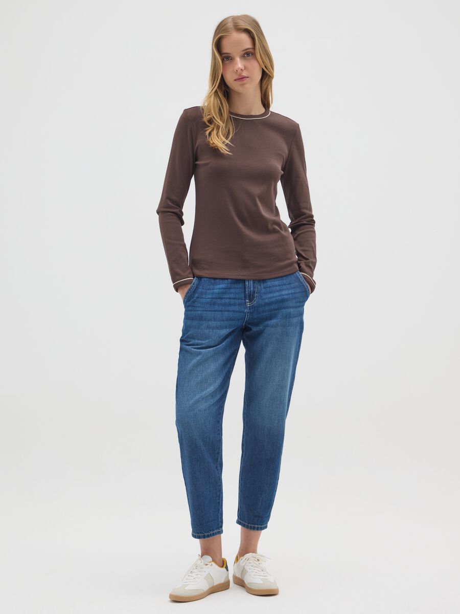 Brown pure cotton regular fit shirt_1