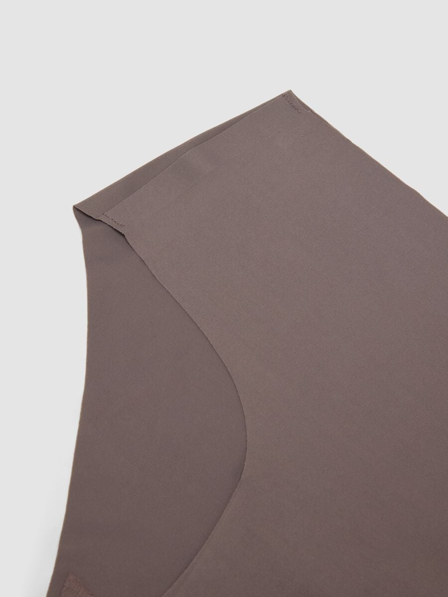 Slip hipster grigio in microfibra elasticizzata con vita regular_5