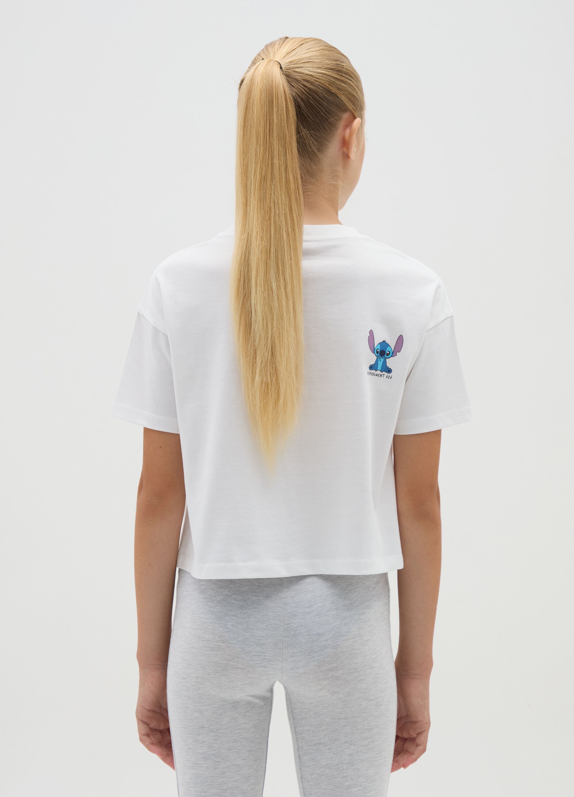 Girls' pure cotton white T-shirt regular fit with print