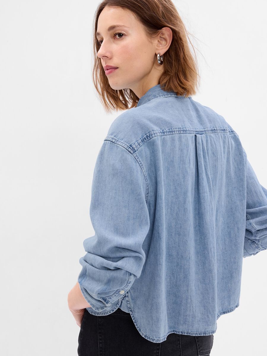 Crop shirt in denim_2