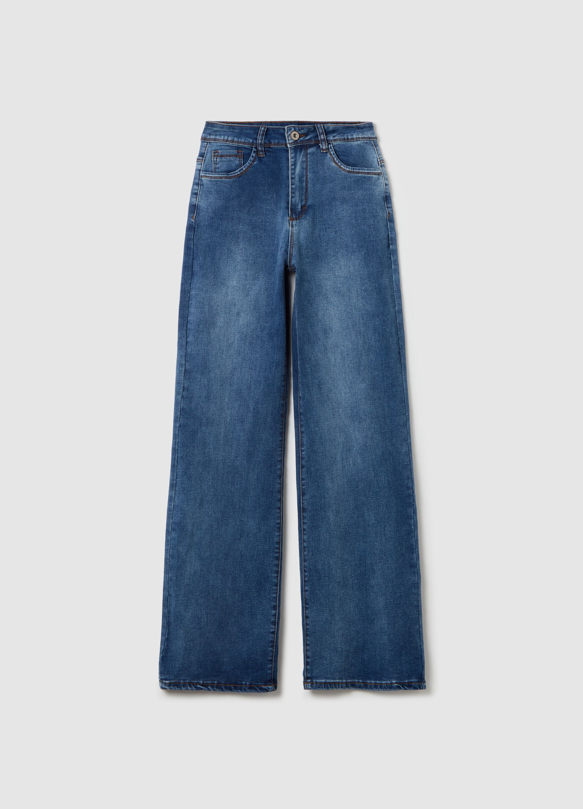 Straight-fit stretch jeans