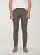Green slim-fit stretch cotton dobby trousers_2