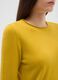 Yellow crew neck fitted jumper_3