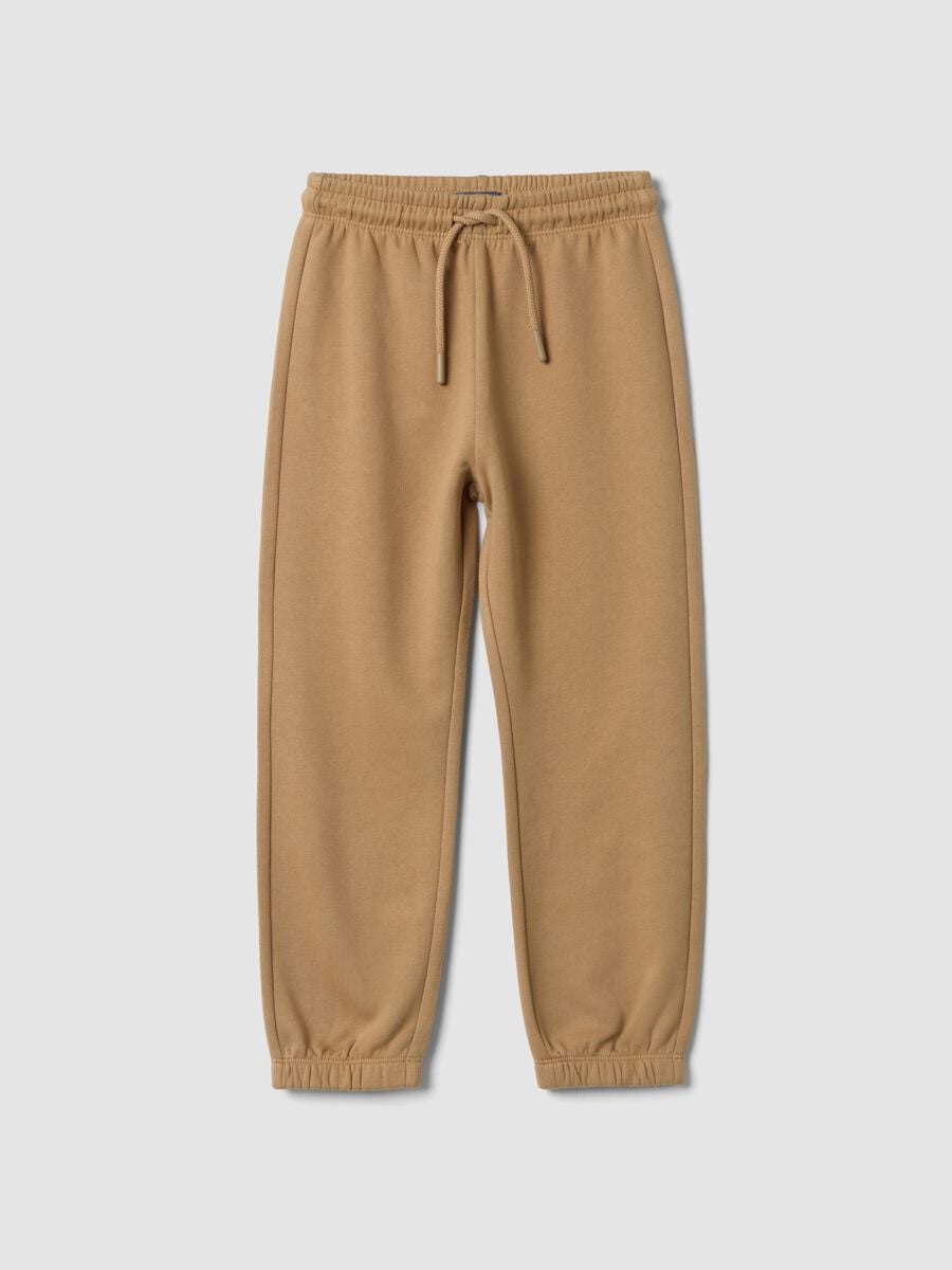 Brown jogger trousers in pure organic cotton_0