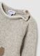 Beige regular fit baby jumper with print_2