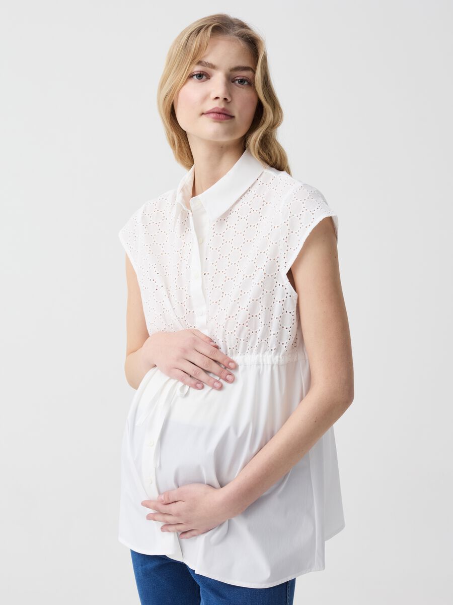 Maternity blouse with inserts_0